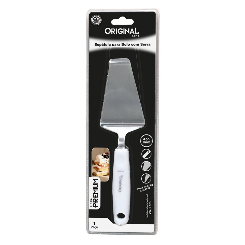 Espátula Para Bolo Com Serra Inox 26,5 Cm
