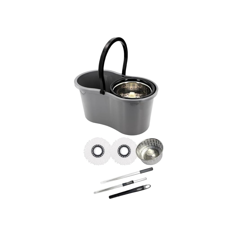 Mop Giratório Balde Inox 9 Litros
