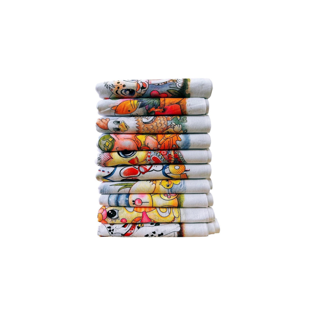 Kit Pano de Prato Grande Estampado 10 Pçs