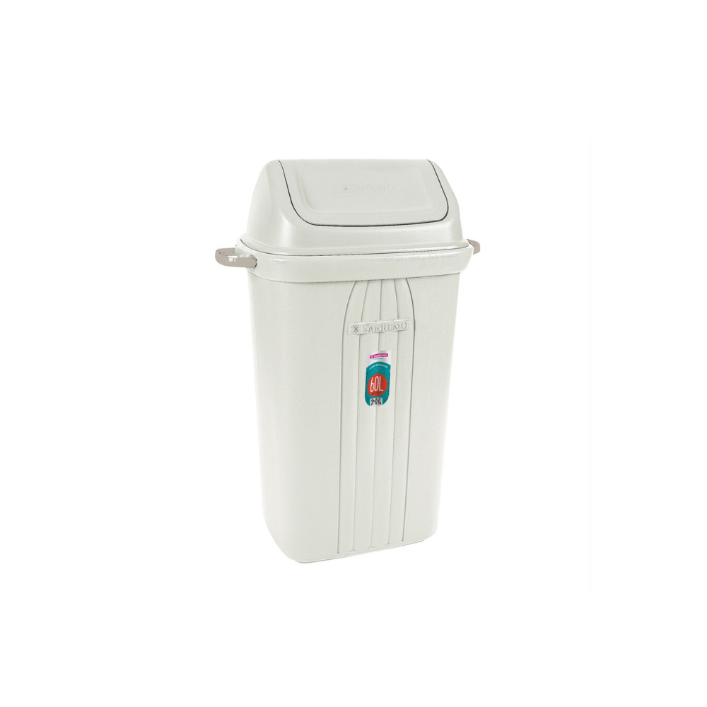Lixeira Retangular Basculante 60 Litros