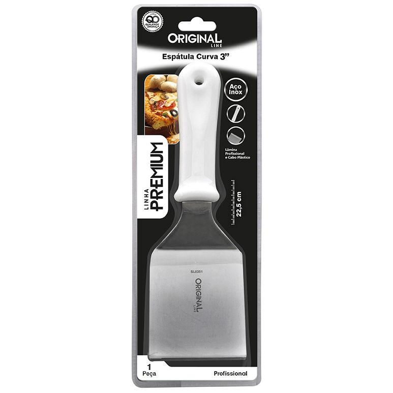 Espátula Curva Inox 3,0 22,5 Cm